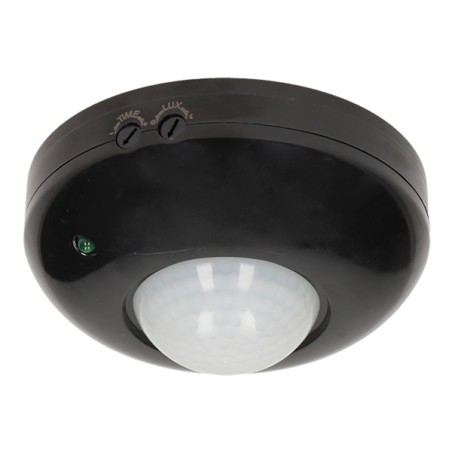 PIR motion sensor 230V 50Hz, 6m, max. 1200W, černý, ORNO, 360&deg , IP20, infračervený, DOPRODEJ