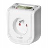 Zásuvka s elektronickým časovačem 230V, 50Hz, max. 3680W, bílá, Virone, Horní LCD displej, 16 časových programů, baterie