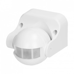 PIR senzor 230V 50Hz, 12m, max. 1200W, bílý, ORNO, 180&deg , IP44, infračervený