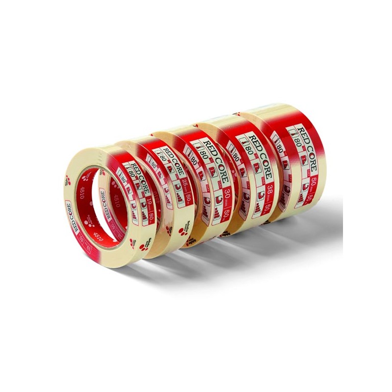 Lepící páska, RED CORE, maskovací, Schuller Eh,klar, žlutá, 38mm, 50m, DOPRODEJ