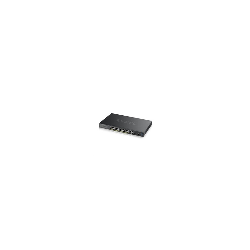 Zyxel GS2220-28HP 28-port L2 Managed Gigabit PoE Switch, 24x gigabit RJ45, 4x gigabit RJ45/SFP, PoE 375 W