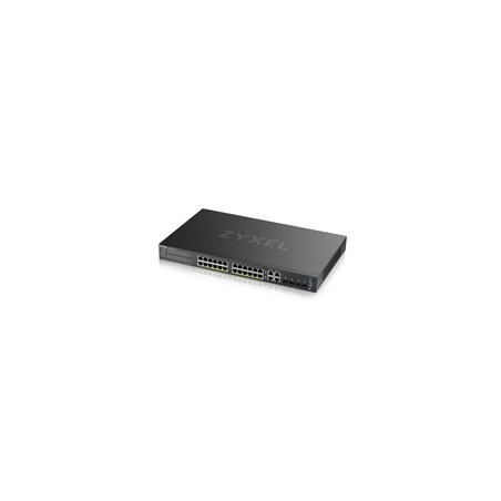 Zyxel GS2220-28HP 28-port L2 Managed Gigabit PoE Switch, 24x gigabit RJ45, 4x gigabit RJ45/SFP, PoE 375 W