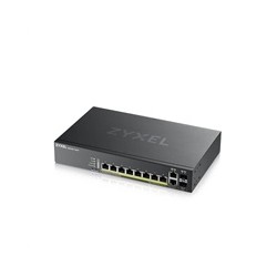 Zyxel GS2220-10HP 10-port L2 Managed Gigabit PoE Switch, 8x gigabit RJ45, 2x gigabit RJ45/SFP, PoE 180 W