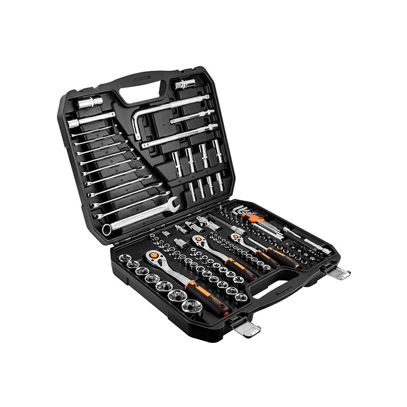 Sada nástrčných klíčů, 10-070, 126 ks, chrom-vanadiová ocel, Neo Tools