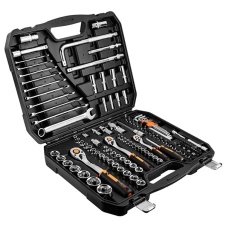 Sada nástrčných klíčů, 10-070, 126 ks, chrom-vanadiová ocel, Neo Tools