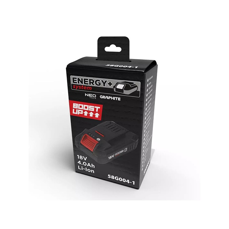 Akumulátor, aku, 58G004-1, 18V, Li-Ion, 4Ah, Energy+, Battery Boost, Graphite