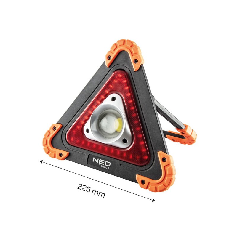 Přenosný trojúhelnikový LED reflektor z plast-nylon, 99-076, 10W, 4xAA, 3 režimy svícení, NEO TOOLS