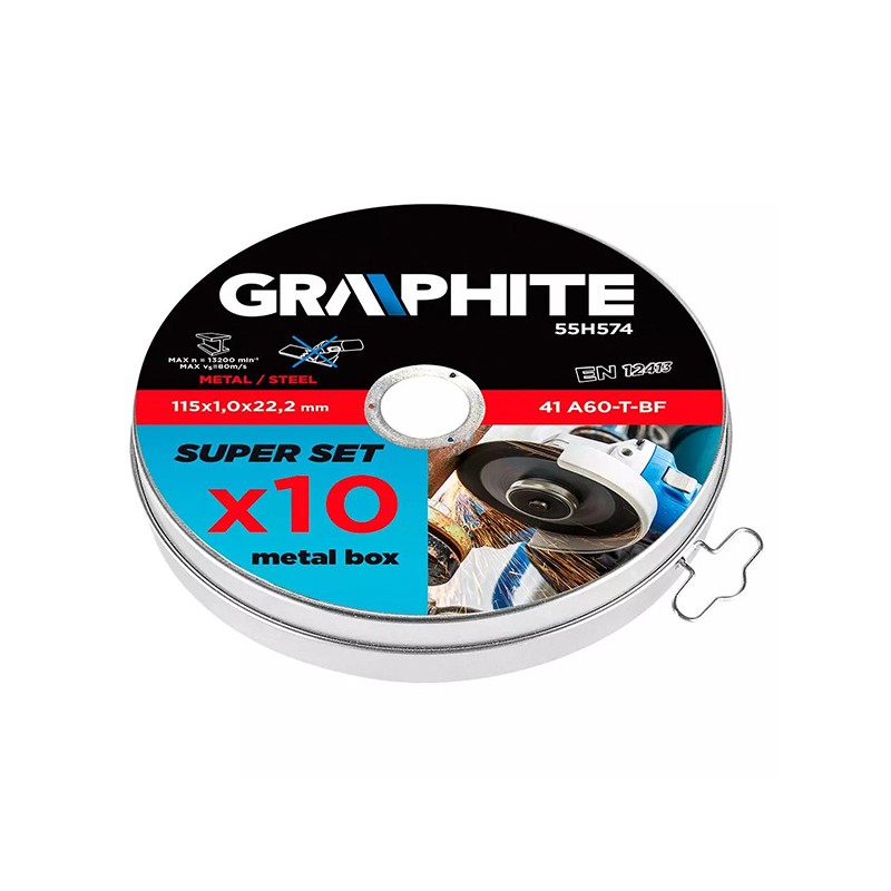 Řezný kotouč na kov Graphite 55H574 115x1x22.2 mm, 41A60-T-BF, 10ks