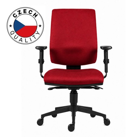 Powerton ERGO HANA Kancelářské ergonomické křeslo, Červené