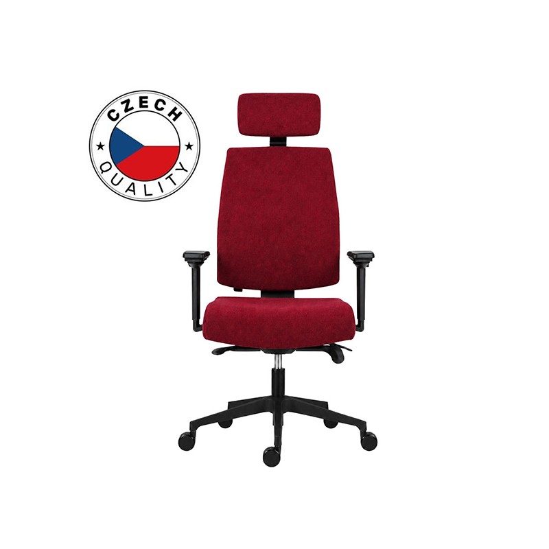 Powerton ERGO JANA Kancelářské ergonomické křeslo, Červené