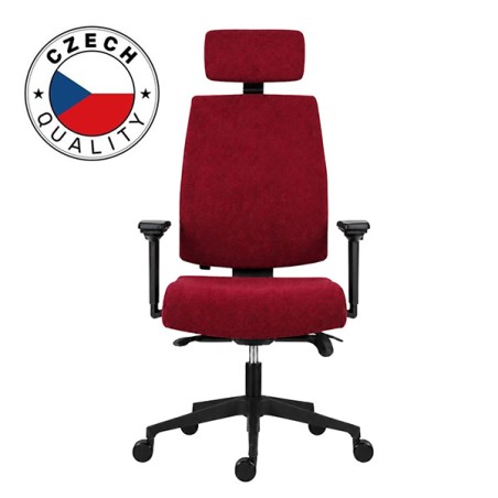 Powerton ERGO JANA Kancelářské ergonomické křeslo, Červené
