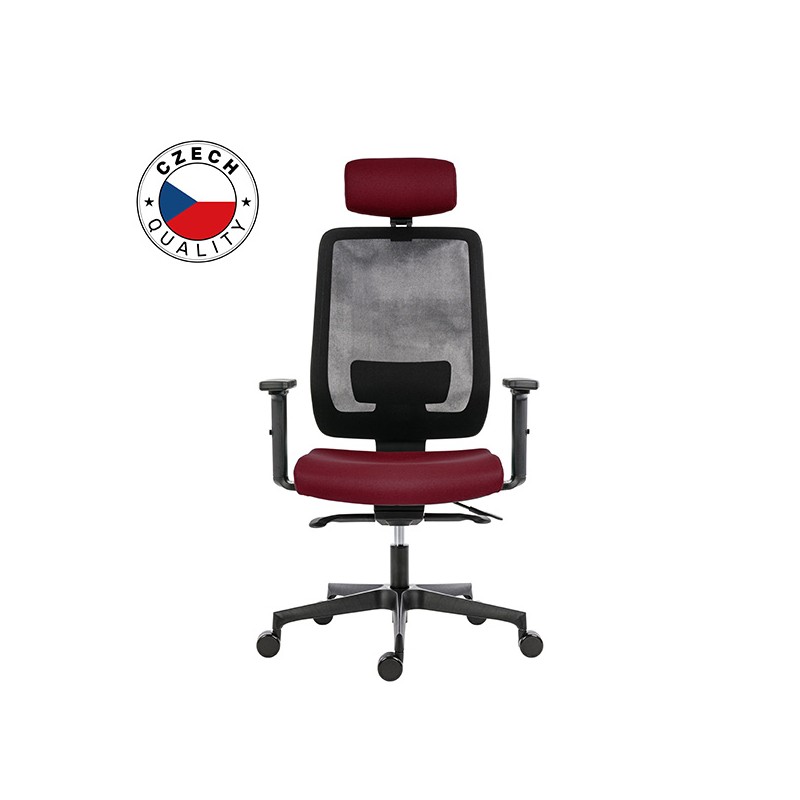 Powerton ERGO LUCIE Kancelářské ergonomické křeslo, Červené