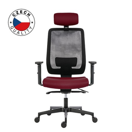 Powerton ERGO LUCIE Kancelářské ergonomické křeslo, Červené