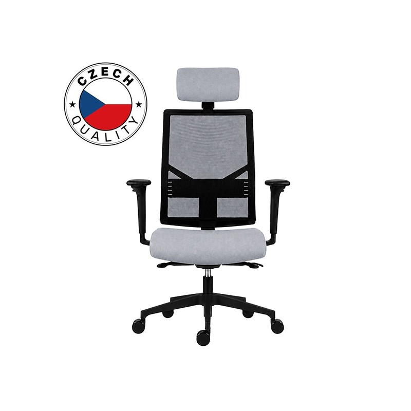Powerton ERGO MARIE Kancelářské ergonomické křeslo, Světle šedé