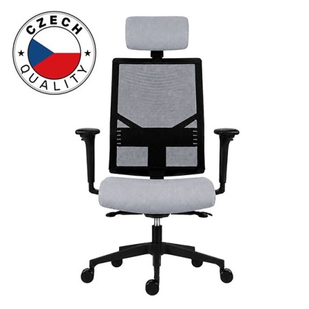Powerton ERGO MARIE Kancelářské ergonomické křeslo, Světle šedé