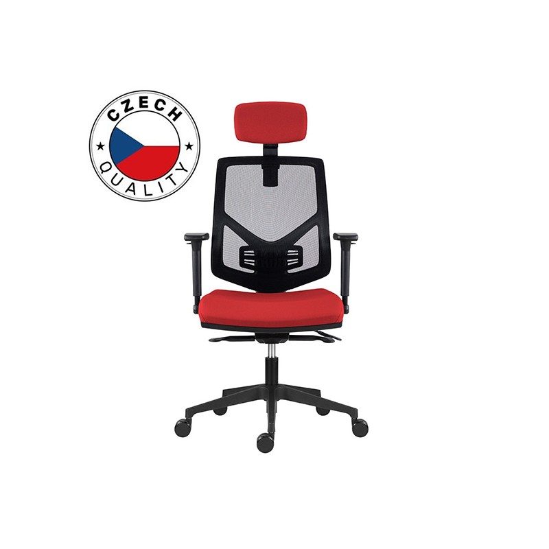 Powerton ERGO TINA Kancelářské ergonomické křeslo, Červené
