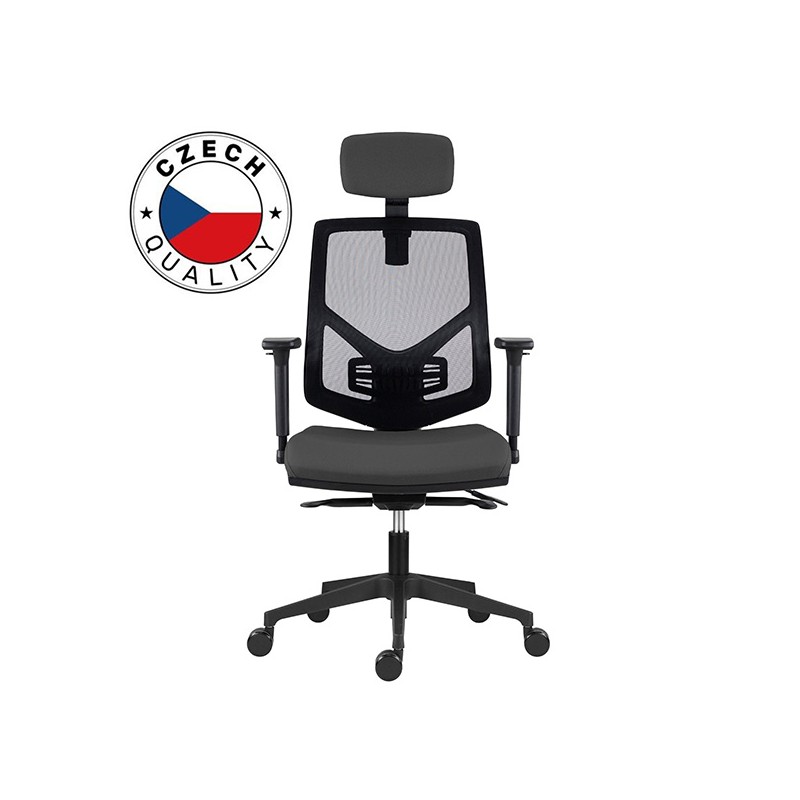 Powerton ERGO TINA Kancelářské ergonomické křeslo, Šedé