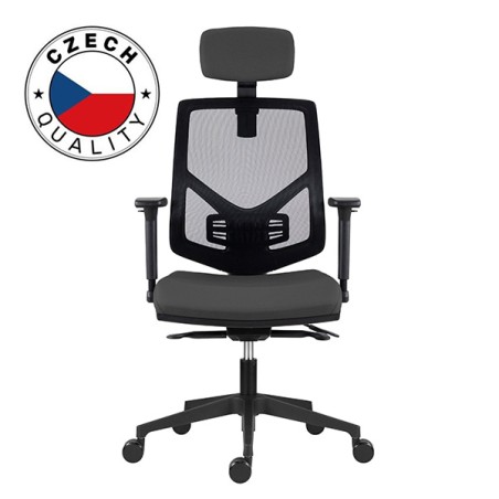 Powerton ERGO TINA Kancelářské ergonomické křeslo, Šedé