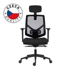 Powerton ERGO TINA Kancelářské ergonomické křeslo, Černé WPCHTINB