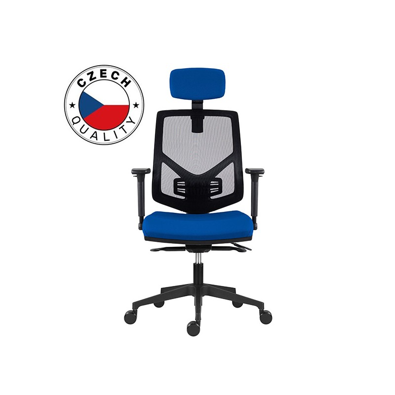 Powerton ERGO TINA Kancelářské ergonomické křeslo, Tmavě modré