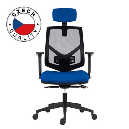 Powerton ERGO TINA Kancelářské ergonomické křeslo, Tmavě modré