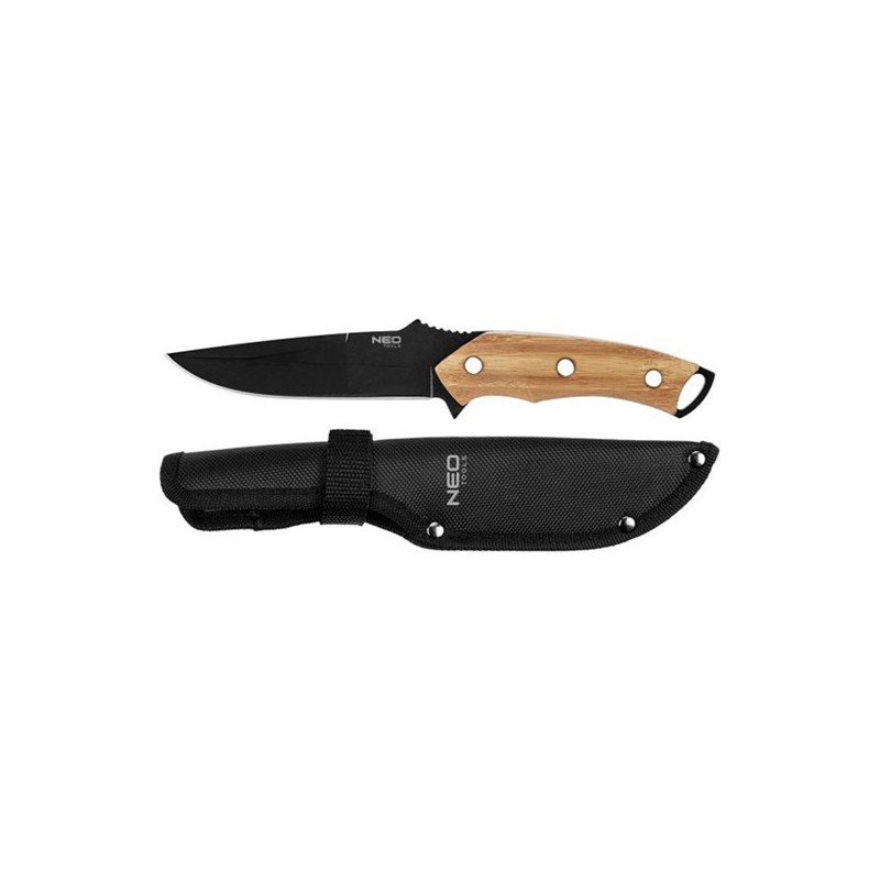 Neo Tools Full-tang nůž, nerezová ocel, 250mm, 145mm, nylonové pouzdro, váha 210 g