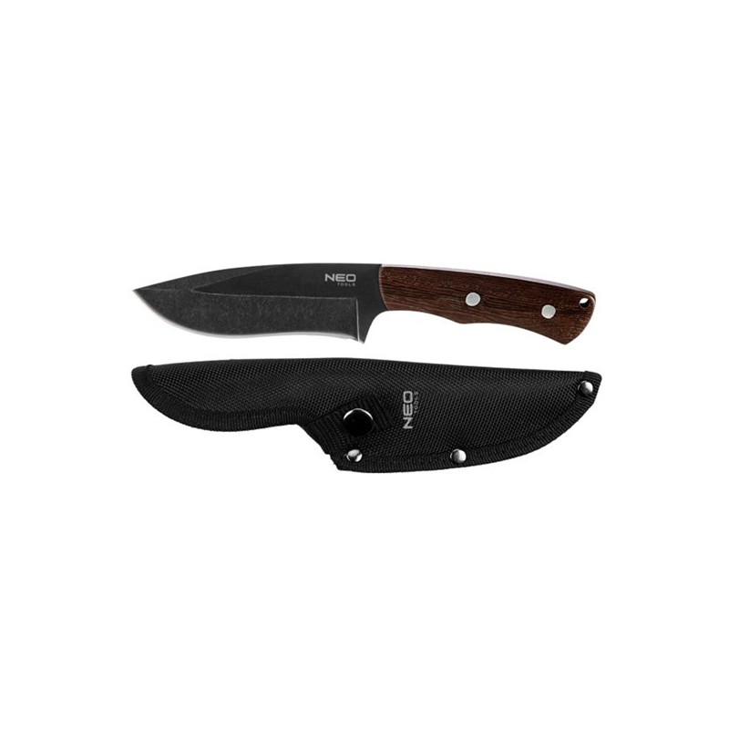 Neo Tools Full-tang nůž, nerezová ocel, 250mm, 145mm, nylonové pouzdro