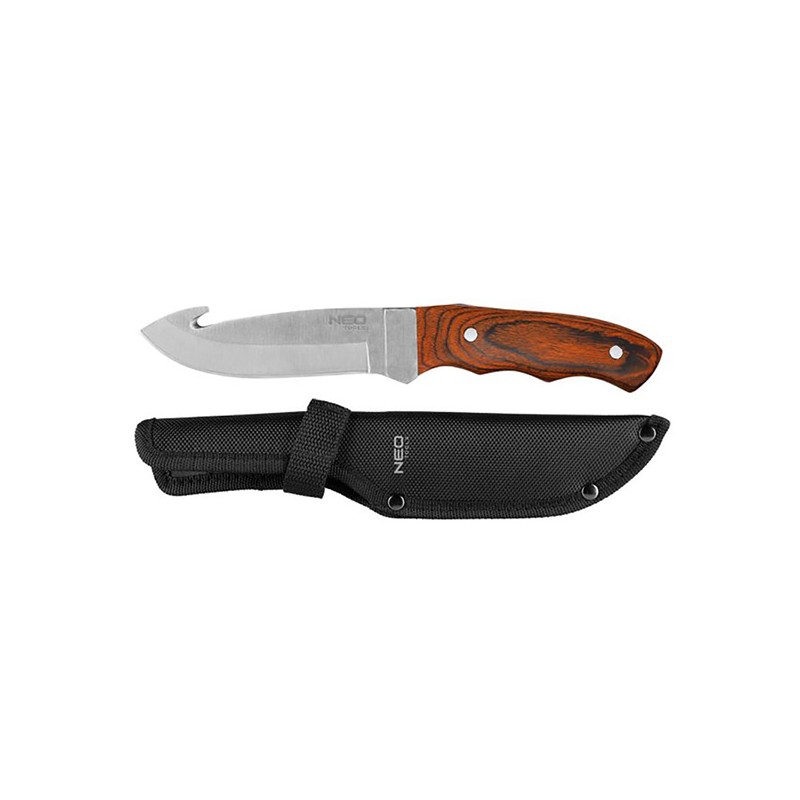 Neo Tools Survival nůž, nerezová ocel, 240mm, 130mm, 63-116, otvírák na láhve, pouzdro z nylonu