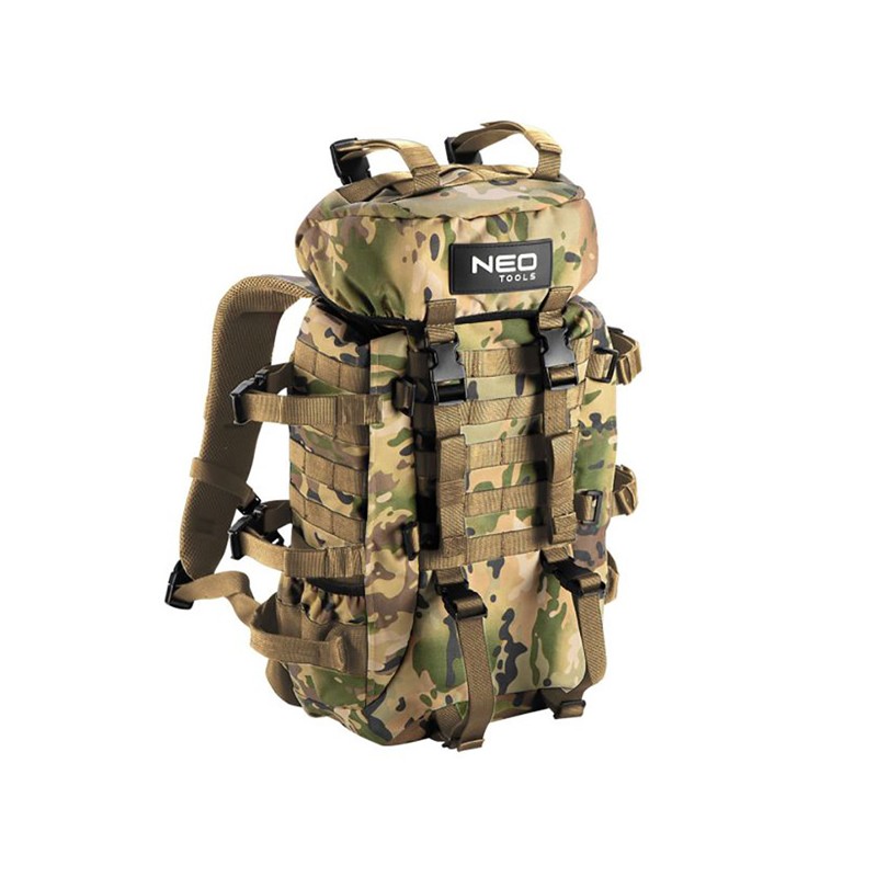Outdoor batoh, maskáčový z polyesteru, 84-325, 30L, vysoce odolný, Neo Tools