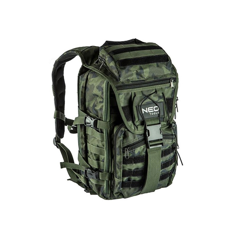 Outdoor batoh, zelený z polyesteru, 84-321, odolný proti oděru a nárazům, Neo Tools