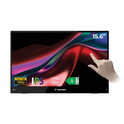 Verbatim přenosný monitor, Touch Monitor LIGHT, 15.6", Full HD (1920x1080), 60Hz, černý
