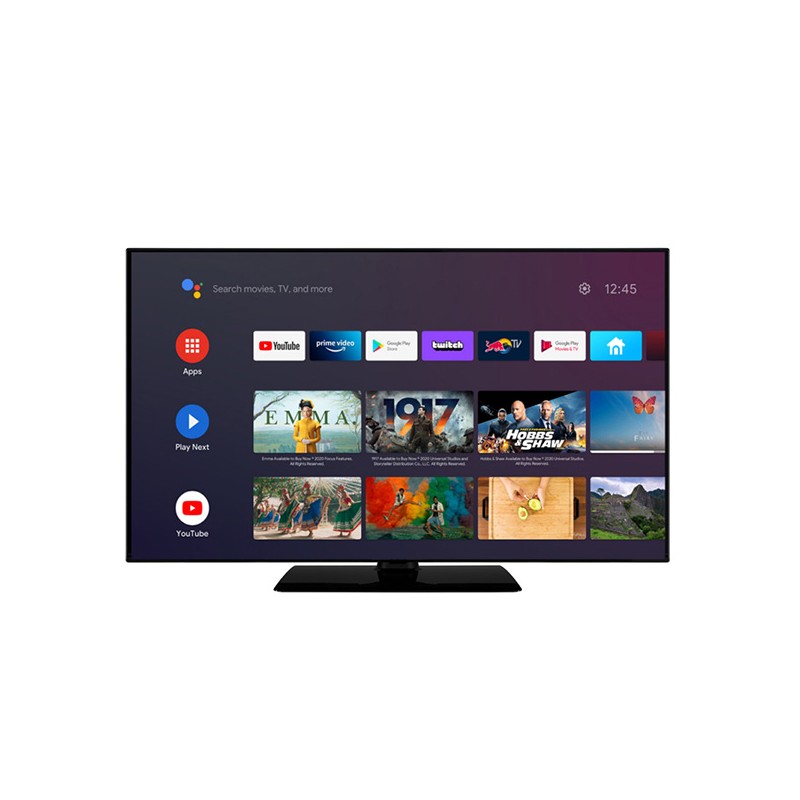Televize Orava, LT-ANDR43 4K1, 43", 4K UHD 3840 x 2160, 50/60 Hz, černá, Android TV