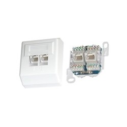 Zásuvka Profi UTP 2x RJ45 Cat5E, krone, na omítku