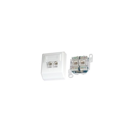 Zásuvka Profi UTP 2x RJ45 Cat5E, krone, na omítku