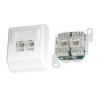 Zásuvka Profi UTP 2x RJ45 Cat5E, krone, na omítku