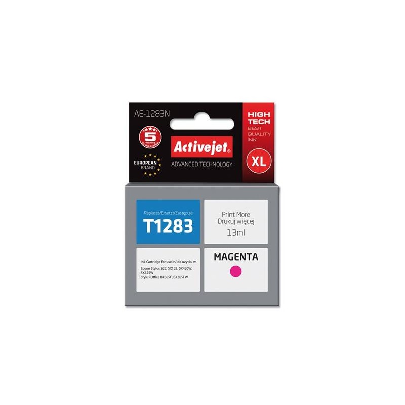 ActiveJet inkoust Epson T1283 Magenta S22/SX125/SX425 new AE-1283