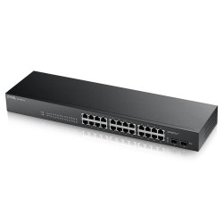 Zyxel GS1900-24 v2 26-port Gigabit Web Smart switch, 24x gigabit RJ45, 2x SFP, fanless