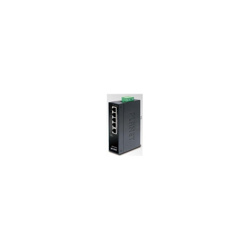 Planet ISW-501T, 5x 10/100, DIN,IP30, rozšířený teplotní rozsah -40~75 st.C