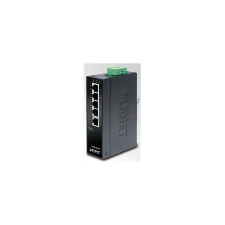 Planet ISW-501T, 5x 10/100, DIN,IP30, rozšířený teplotní rozsah -40~75 st.C