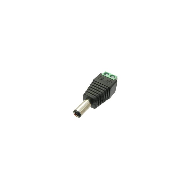 Redukce jack/svorkovnice, MALE standard DC 2.1/5.5 konektor napájení (pro CCTV kamery)