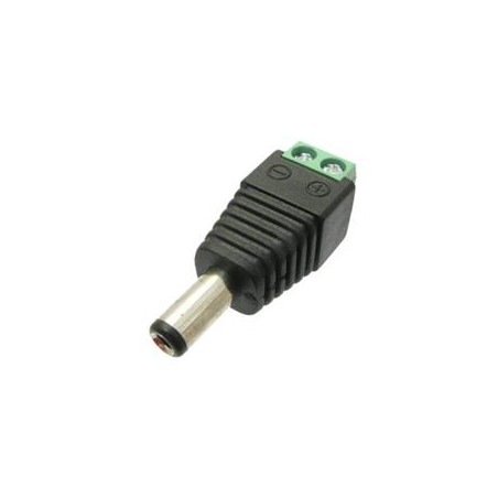 Redukce jack/svorkovnice, MALE standard DC 2.1/5.5 konektor napájení (pro CCTV kamery)