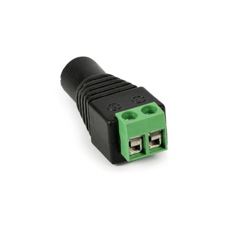 Redukce jack/svorkovnice, FEMALE standard DC 2.1/5.5 konektor napájení (pro CCTV kamery)