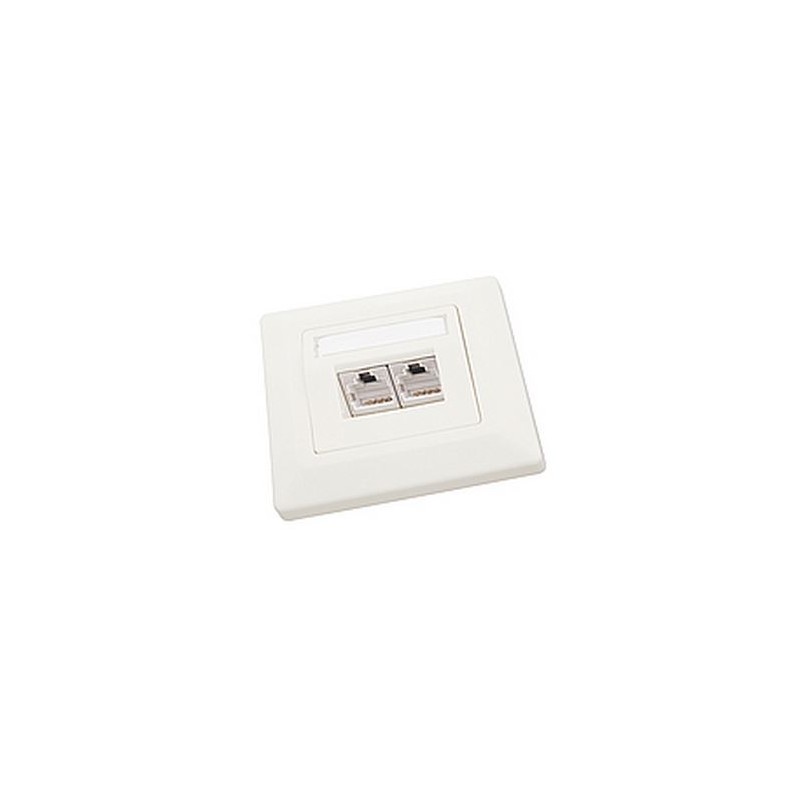 Solarix - zásuvka CAT5E STP 2 x RJ45 pod omítku bílá