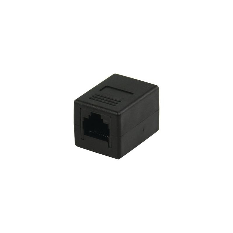 Valueline VLCP89010B - Síťový adaptér CAT6 RJ45 (8P8C) zásuvka - RJ45 (8P8C) zásuvka, černá