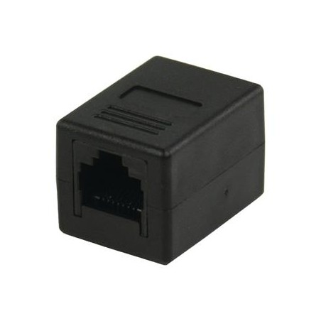 Valueline VLCP89010B - Síťový adaptér CAT6 RJ45 (8P8C) zásuvka - RJ45 (8P8C) zásuvka, černá