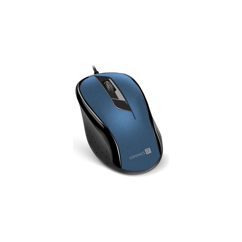 CONNECT IT Optická myš, ergonomická, USB, modrá