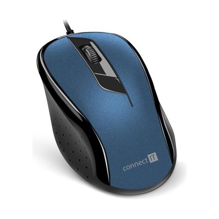 CONNECT IT Optická myš, ergonomická, USB, modrá