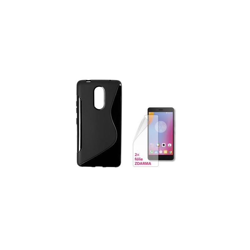CONNECT IT S-COVER pro Lenovo K6 Note ČERNÉ + 2ks ochranné fólie, utěrka