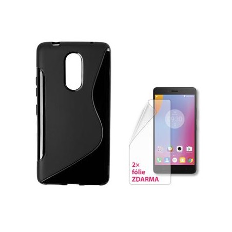 CONNECT IT S-COVER pro Lenovo K6 Note ČERNÉ + 2ks ochranné fólie, utěrka