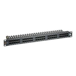 Solarix - 19" ISDN panel Solarix 50 x RJ45 černý 1U